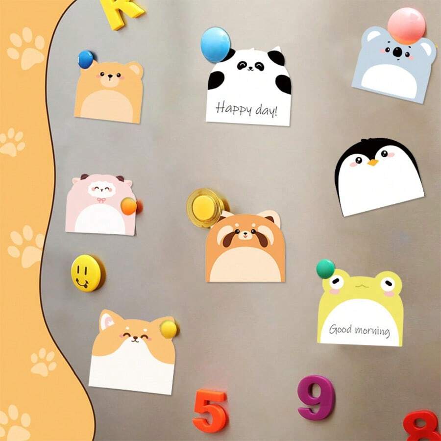 Back To School Cartoon Animal Shaped Sticky Notes, Cute Blank Memo Pads For Students, Office And Planner Stationery, First Day Of School - Multicolor - View 1
