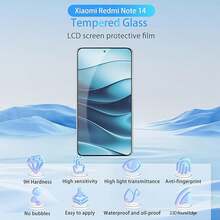 XINHONGYU 9D HD Full Glue Tempered Glass Screen Protector, Compatible With Redmi Note 14/13 Pro Max/12R/11 Lite/10S/9A/8/T/14C/13C/11 10 2022/9i Power/A5/A4/A3/A2+/A1/K80/K70 Pro/K60 Ultra/K50/K40/K30 Series, Full Coverage Screen Protector - Clear - View 2