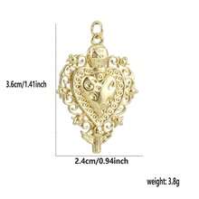 1pc Copper Asymmetrical Heart & Sun Pendant DIY Bracelet Necklace Anklet Charm, Niche Layering Accessory For Best Friends, Valentine's Day, Beach Vacation, Coworker Gift, Mother's Day - Multicolor - View 44