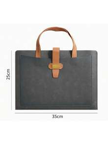 1 buah Tas Dokumen Kulit A4, Dapat Menyimpan Buku Catatan Siswa, Kertas Ujian, Ponsel, Bahan, Berkas, Kotak Dokumen, dan Perlengkapan Kantor dan Belajar di Luar Kampus Lainnya. Tas Dokumen A4, Pilihan Hadiah untuk Siswa. - tas jinjing - View 2