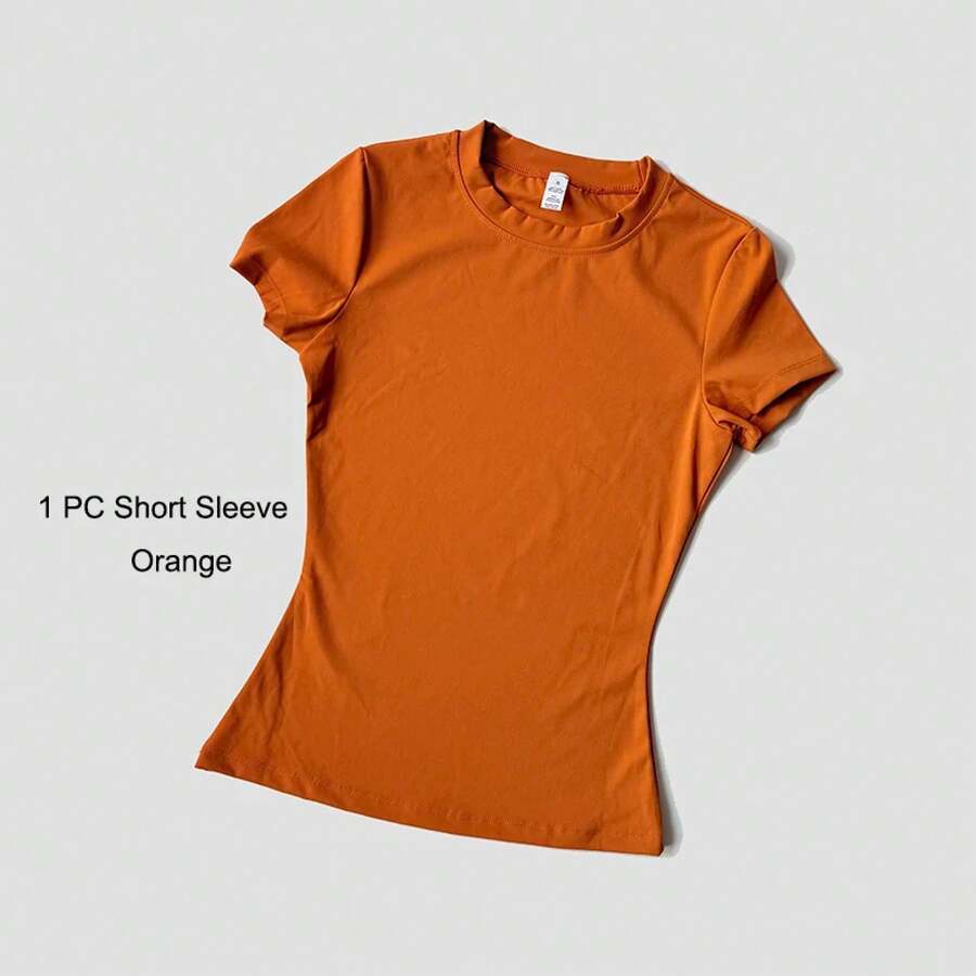 Women's Sports Yoga Set Seamless Knitted Fitness Gym Clothes Sportswear Short Sleeve Crop Top Tracksuits Gym Short Leggings