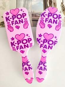 BEATURE 韓流愛心 K-Pop 圖案氣墊髮刷，頭皮按摩梳，防靜電，耐用 ABS 手柄，尼龍刷毛，適合所有髮質，高品質氣墊髮刷 - Korean Wave Love - 查看 14