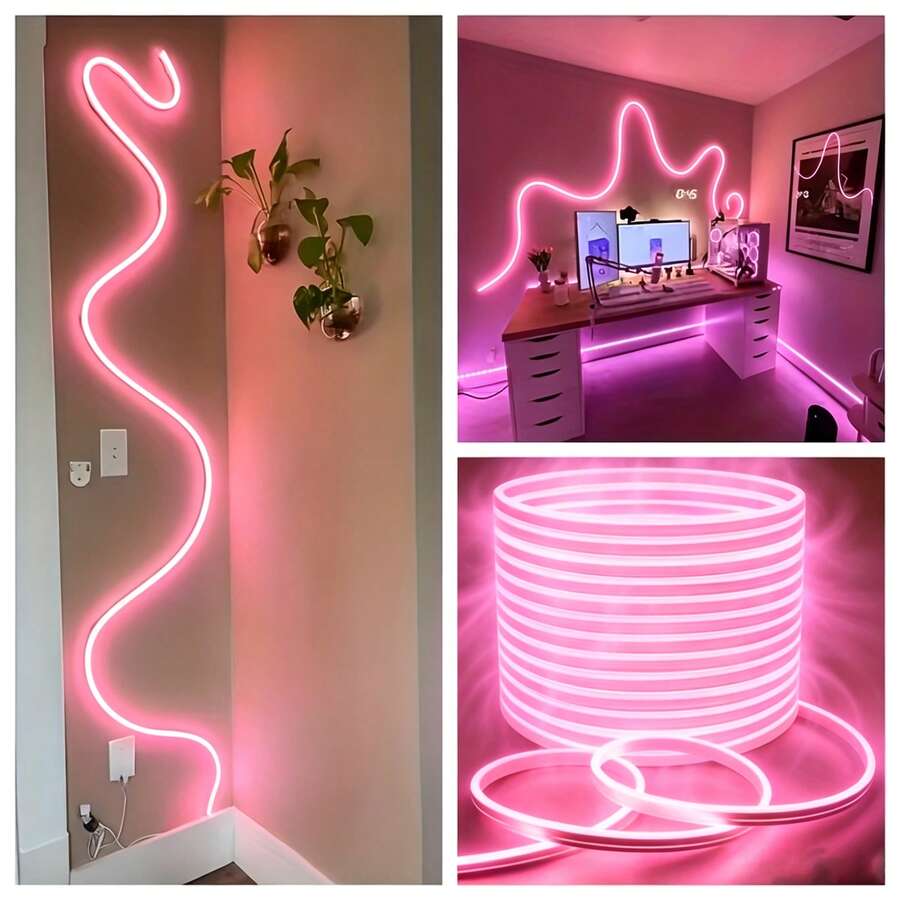LED 霓虹燈 5V USB LED 燈條,附觸控控制器,可彎曲霓虹燈繩,適用室內外裝飾,臥室、廚房、派對、電視背光 - 霓虹燈 - 查看 1