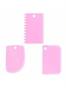 3pcs Multi-Functional Cream Scraper Set, Pastry Bread Dough Cake Scraper, Lightweight Non-Scratch Easy To Clean Baking Tools - Multicolor - View 13