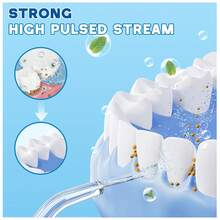 Portable Waterproof Oral Irrigator, 500mAh Rechargeable Battery Teeth Whitening Water Flosser - White - View 4