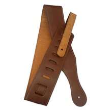 Correa de guitarra de cuero genuino, duradera y ajustable, adecuada para guitarra eléctrica y bajo, accesorio universal para instrumentos musicales G99D - Marrón claro - Ver 4