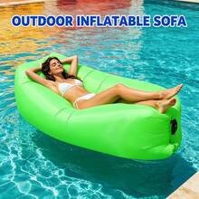 2pcs Outdoor Inflatable Sofa/Outdoor Air Mattress, Multiple Colors Available, Portable Outdoor Inflatable Folding Mattress/Inflatable Sofa - Random Color - Multicolor - View 6