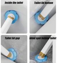Disposable Toilet Cleaning Brush, 2026 Model Disposable Toilet Brush Cleaning System, Includes Fragrant Replacement Brush Heads, Dirt-Free Disposable Toilet Cleaning Brush Handle, Suitable For Toilet Bowls - Blue Ocean Replacement Brush Head (Handle Base Not Included) - View 7