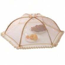 1pc Premium Reusable Foldable Food Cover, Suitable For Picnic And Outdoor Activities, Protects Against Flies And Mosquitoes - Multicolor - View 12