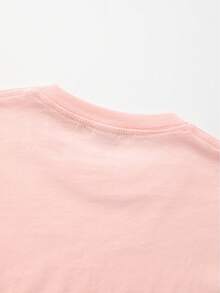 Rosa  Mädchen Kurzarmshirt mit zwinkerndem Hello Kitty Print, bunte "Hello Kitty" Schrift, lässiges Rundhals T-Shirt - Pink - Übersicht 6