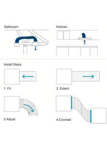 Portable Flexible Air Conditioning Ventilation Pipe, With Thick Design, Suitable For Heating, Cooling, Ventilation And Exhaust. It Is Ideally Suited For Use In Air Conditioners, Range Hoods, Greenhouses, And Bathrooms. - Multicolor - View 8