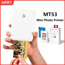 HPRT MT53 Mini Color Photo Printer 313PDI Bluetooth Portable Thermal Printer 2x3 Inch Self-Adhesive Photo Paper Printer - Multicolor - View 2