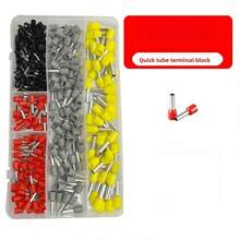 Pliers For Cold Press Fast Connection Terminals, Tubular Pre-Insulated Connectors, Needle-Nose Pliers, Electronic Wire Cold Press Terminals - 200 Pieces Per Box - Wire Crimping Pliers Not Included - View 7