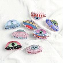 8件組 UFO卡通髮夾,耐用易佩戴女性飾品,適合日常使用或娛樂場合 - A - 查看 4
