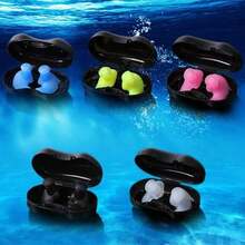 1/2/4 Pairs Boxed Swimming Nose Clip And Earplug Set, Outdoor Water Sports Equipment, Waterproof Reusable Silicone Swimming Earplugs, Splash-Proof Silicone Earplugs, Beach Essential, Beach Accessory, Pool Float - Multicolor - View 9