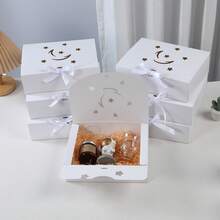 10pcs Star Hollow Design Packaging Boxes, Paper Gift Boxes With Ribbon, Suitable For Halloween, Christmas, Back To School, Birthday Party And Graduation Ceremony - View 2