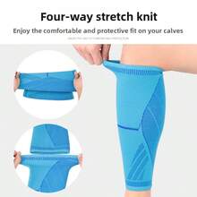 Knitted Compression Calf Sleeves For Men And Women, Breathable Pressure Leg Guards For Running, Basketball, Hiking And Sports - Multicolor - View 6