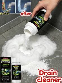 jakehoe Powerful Hair & Grease Dissolver, Unclogs Kitchen & Bathroom Pipes, Cleans & Deodorizes In One Step, Suitable For Sink, Floor Drain, Toilet, Bathtub, Kitchen & Bathroom - Powdery - View 3