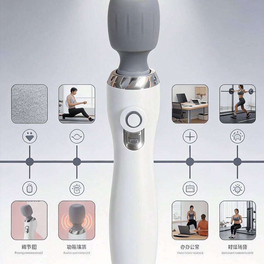 Deep Tissue Intense Massage, One-Click Relief For Full Body Soreness, Professional Spa-Like Electric Massage Wand Anytime Anywhere