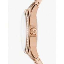 Michael Kors MK3744 Brushed Champagne Dial Crystal Markers Bezel Rose Gold Steel Women Quartz Watch - one-size - View 3
