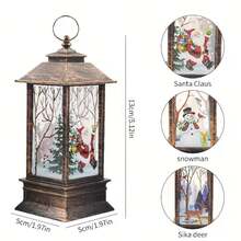 GYJAETM Christmas Candle Holder Light Night Light Elderly Snowman Decoration Night Light Table Decor Christmas Decoration - Multicolor - View 9