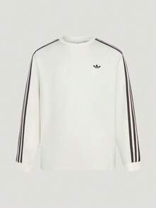 Adidas Originals Men's CALI TEE LS M Long Sleeve Knit Collarless T-Shirt TLC8312 - Black and White - View 2