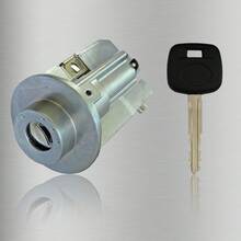 1pc Copper Zinc Alloy Silver Car Ignition Lock, Suitable For Camry Crown RAV4 Reiz Series Ignition Lock, 1 Key - A - View 2