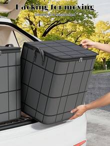 1pc Large Capacity Clothes Storage Bag, Black Foldable Clothes Storage Bag, Quilt Storage Bag, Large Capacity Clothes Bag, Bedroom Closet Storage Bag. Easy To Fold, Space-Saving, Durable, Suitable For Back To School And Home Storage - Black - View 8
