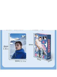 1pc 55pcs Zhao Yufan Laser Photo Cards, Celebrity Merchandise Self-Printed Card Box Set - Multicolor - View 6