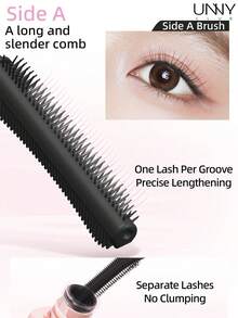 UNNY CLUB 7ml Mascara, Lengthening And Curling, Creates Thick And Voluminous Lashes, Long-Lasting Lift And Curl, Strong Hold Without Clumping, Sweat-Resistant And Waterproof, Defined Lashes, Precise Lengthening, Easy To Remove - Length and Volume - View 4