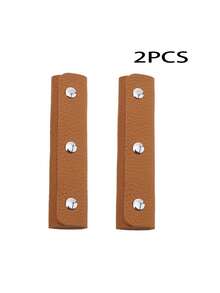 2pcs/Set Or 1pc Faux Leather Handle Covers With Snap Button - Non-Slip, Durable Bag And Luggage Protector Sleeves, Detachable Accessory - Multicolor - View 18