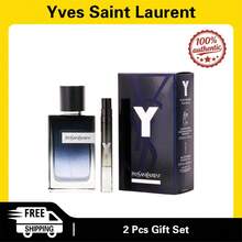 Yves Saint Laurent Gift Set YSL Y Men Eau De Parfum Spray 100ml & Mini 10ml Aromatic Notes Men's Perfume Authentic Original Product Long-Lasting Fragrance - 禮盒組 1 - 查看 1