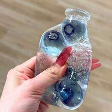 SQUISHY-Fruit Milk Bottle Drift Bottle Squeeze Toy-Realistic Fruit Blueberry Kiwi Strawberry Soda Bottle Edible Play Stress Relief Soft Rubber Bottle Toy - Multicolor - View 7