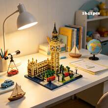 1000+Pcs Large Building Block Set | High Fidelity World Landmarks, Micro-Particle Precision Assembly, Explore World Wonders, London Big Ben Building Block Model, Leaning Tower, Burj Al Arab, Taj Mahal, British Vintage European Architecture Style, European Landmark Building Model, Adult Graduation Gift, Birthday Gift, Christmas Gift, Back To School Gift - Multicolor - View 12