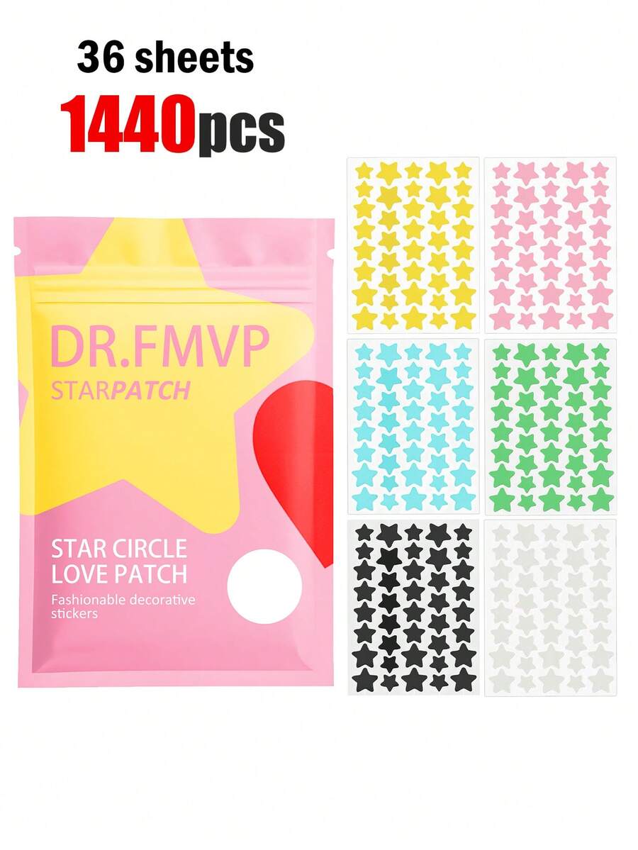 1440/1200/960/480/240/40pcs, Star Pattern Face Stickers, Essential For Photography And Face Painting, Suitable For Various Parties, Gatherings And Entertainment Activities. For Decorative Use Only.