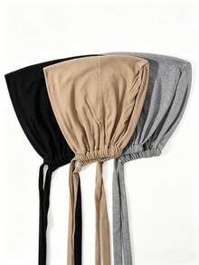 1 pieza Gorro de punto con lazo para mujer, pañuelo para la cabeza, diadema antideslizante, banda para el cabello, gorro - Multicolor - Ver 6