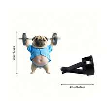 1pc Creative Cute Acrylic Weightlifting Puppy Car Air Vent Clip/Air Conditioner Vent Fragrance Diffuser - Weightlifting Puppy Decorative Clip - View 5