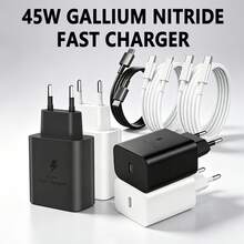 The New 45W GaN Ultra Fast Charger (European Standard Plug) Is Compatible With IPhone 17/16/15/14/13/12 Series, Compatible With Samsung Series, Suitable For Mobile Phones/Tablets/Laptops And Other Devices, Suitable For Travel/Dormitory/Home Multi Scenario Use - View 2