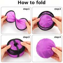 Foldable Fan With Bag, 9.8 Inch DIY Fabric Folding Fan, Suitable For Outdoor Games, Birthday Party Gifts And Giveaways - Multicolor - View 4
