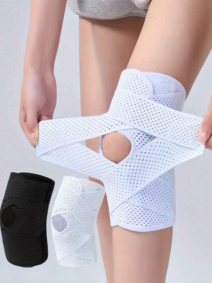 Joelheiras Esportivas Respiráveis, Joelheiras Elásticas de Compressão, Joelheiras Esportivas Tricotadas, Unissex, Adequadas para Atividades ao Ar Livre, Treinamento Fitness, Dança, Patinação, Corrida, Ciclismo, Yoga, Acessórios de Equipamentos Esportivos