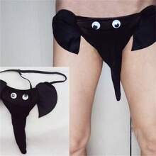 Tanga para hombres, diseño especial, calzoncillos tipo tanga para hombres - Negro - Ver 1