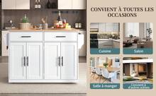 Kitchen Island White Made Of Wood For Kitchen - 原木色與白色 - 查看 7