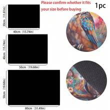 1pc 2D Flat Stove Protector Mat, Colorful Owl Pattern, Rubber Non-Slip Heat-Resistant Stove Cover Pad, Suitable For Induction Cooktop, Glass Stove, Multi-Function Scratch-Resistant Mat, Best Choice For Oven, Washing Machine, Dryer, Kitchen Decoration. - Multicolor - View 7