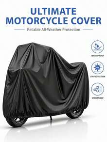 1pc Heavy Duty PEVA Vehicle Cover Waterproof UV Resistant Snowproof Breathable Universal Protective Cover For Motorcycles Bicycles Electric Scooters Rain Sun Protection Reflective - Multicolor - View 1