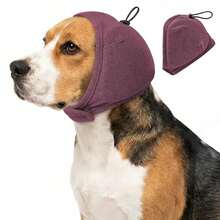 Dog Ear Muffs - Anti-Shake Ear Wrap & Quiet Calming Hoodie, Adjustable Head Cover, Relieves Noise & Anxiety, Hematoma Protection During Grooming, Bathing, Blow-Drying, Fireworks (Blue, Size S) - Multicolor - View 13