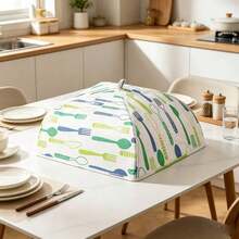 1PC Kitchen Foldable Insulated Food Cover,Halloween,Christmas Festival Bowl Covers Elastic Food Storage Covers Dish Cover Kitchen Storage Containers Lids Food, Fruits, Leftover - Multicolor - View 3