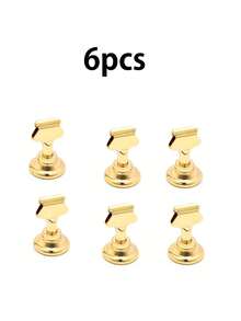 1/3/6 Piezas Soportes para Números de Mesa, Soportes de Tarjetas de Lugar de Metal Dorado Premium, Soportes de Tarjetas de Decoración de Mesa para Bodas y Fiestas - oro - Ver 4