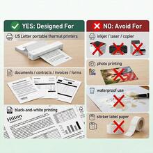 Marklife 100/200 Sheets A4 Thermal Paper, Quick Dry, 210mm Folded Paper, A4 Portable Thermal Printer Paper, Suitable For Office And Home - View 5