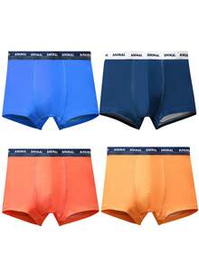 4pcs/Pack Teen Boys' Casual Graffiti Graphic Print Breathable Briefs Underwear - Multicolor - View 2