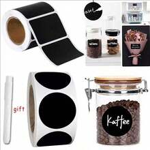 Jar Labels - Writeable Category Stickers, Waterproof Reusable Chalkboard Stickers, Gift Wrap Label Stickers, Marker Stickers - Black - View 7
